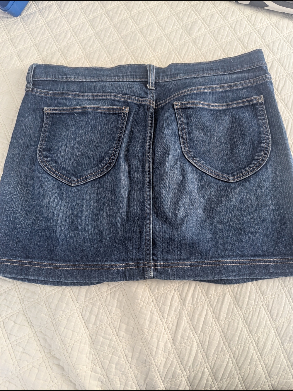 Old Navy Blue Denim Button-Front A-Line Mini Skirt - Picture 5 of 6